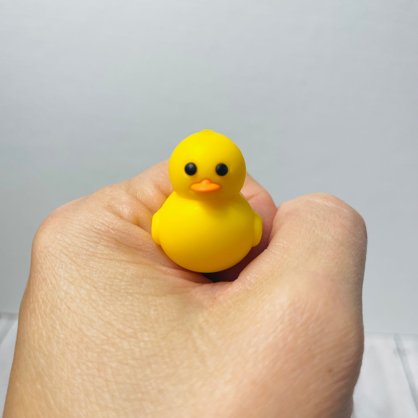 3D Yellow Rubber Duck Silicone Focal Bead