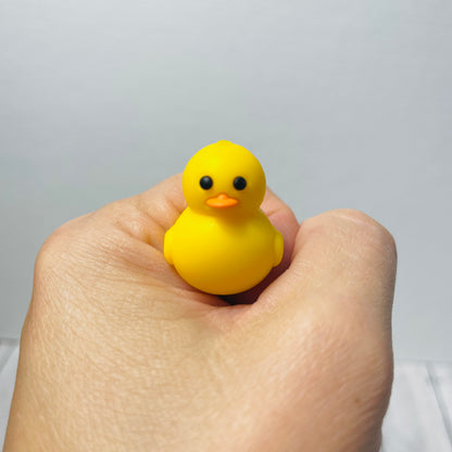 3D Yellow Rubber Duck Silicone Focal Bead