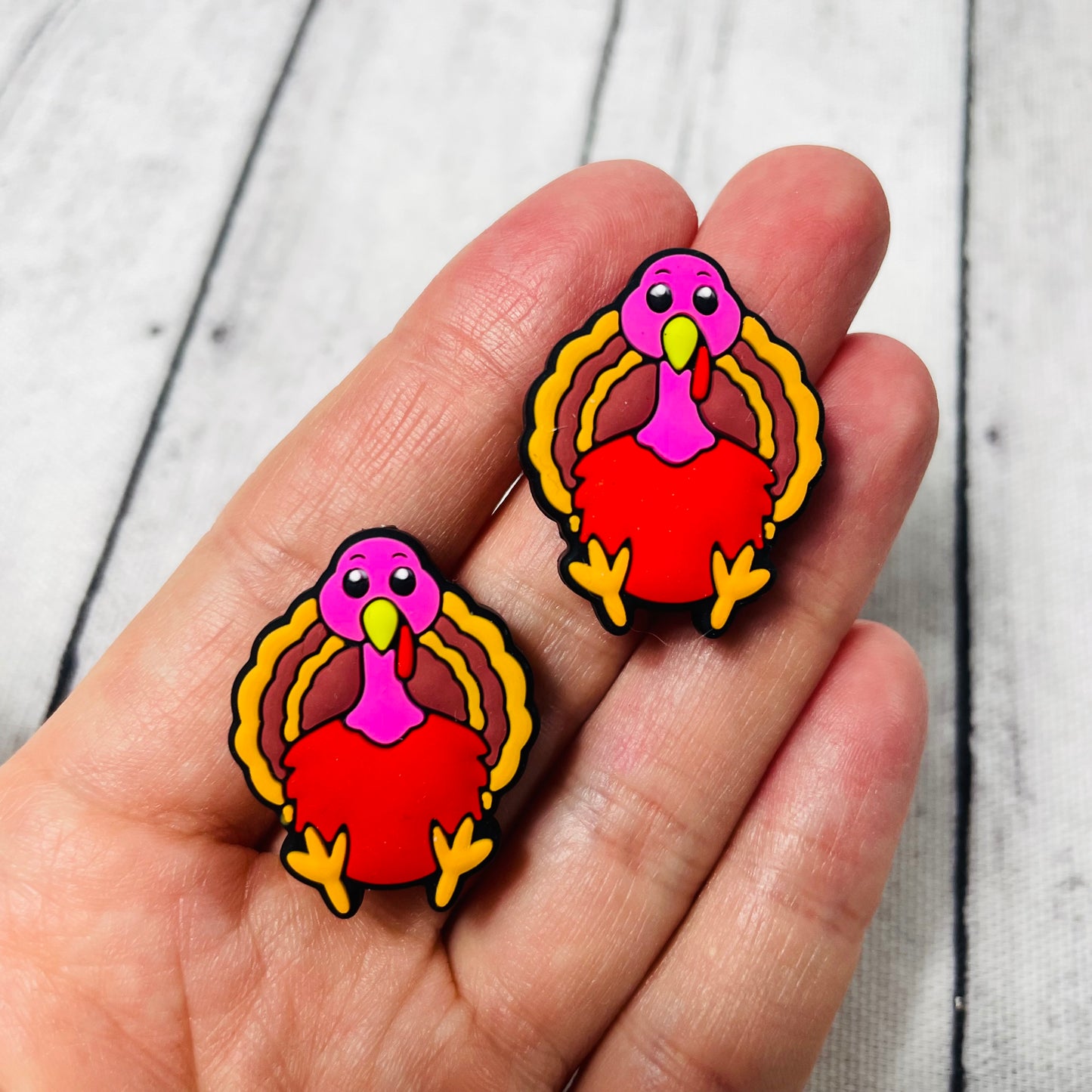 Bubbles the Turkey Silicone Focal Bead