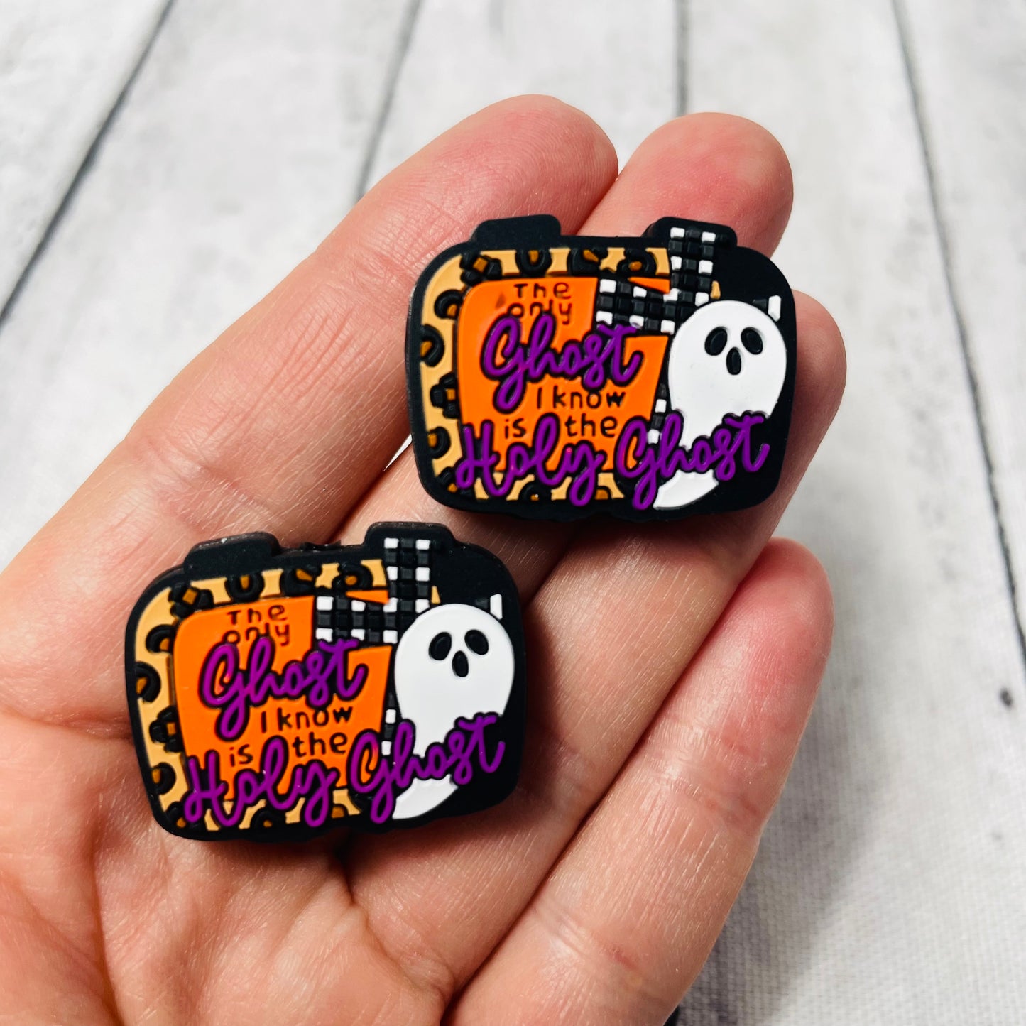 Only Ghost is the Holy Ghost Silicone Focal Bead