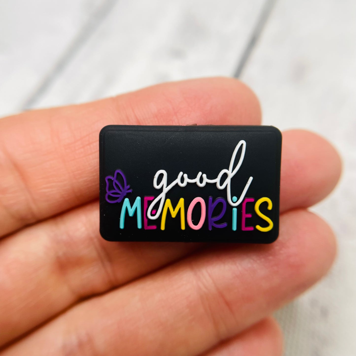 Bad Choices Good Memories Silicone Focal Bead