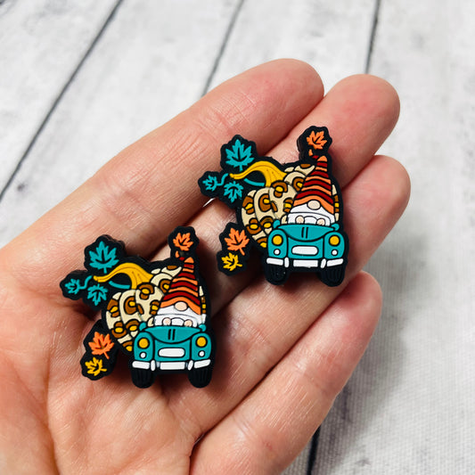 Fall Gnome on the Go Silicone Focal Bead