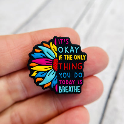 Okay Breathe Silicone Focal Bead