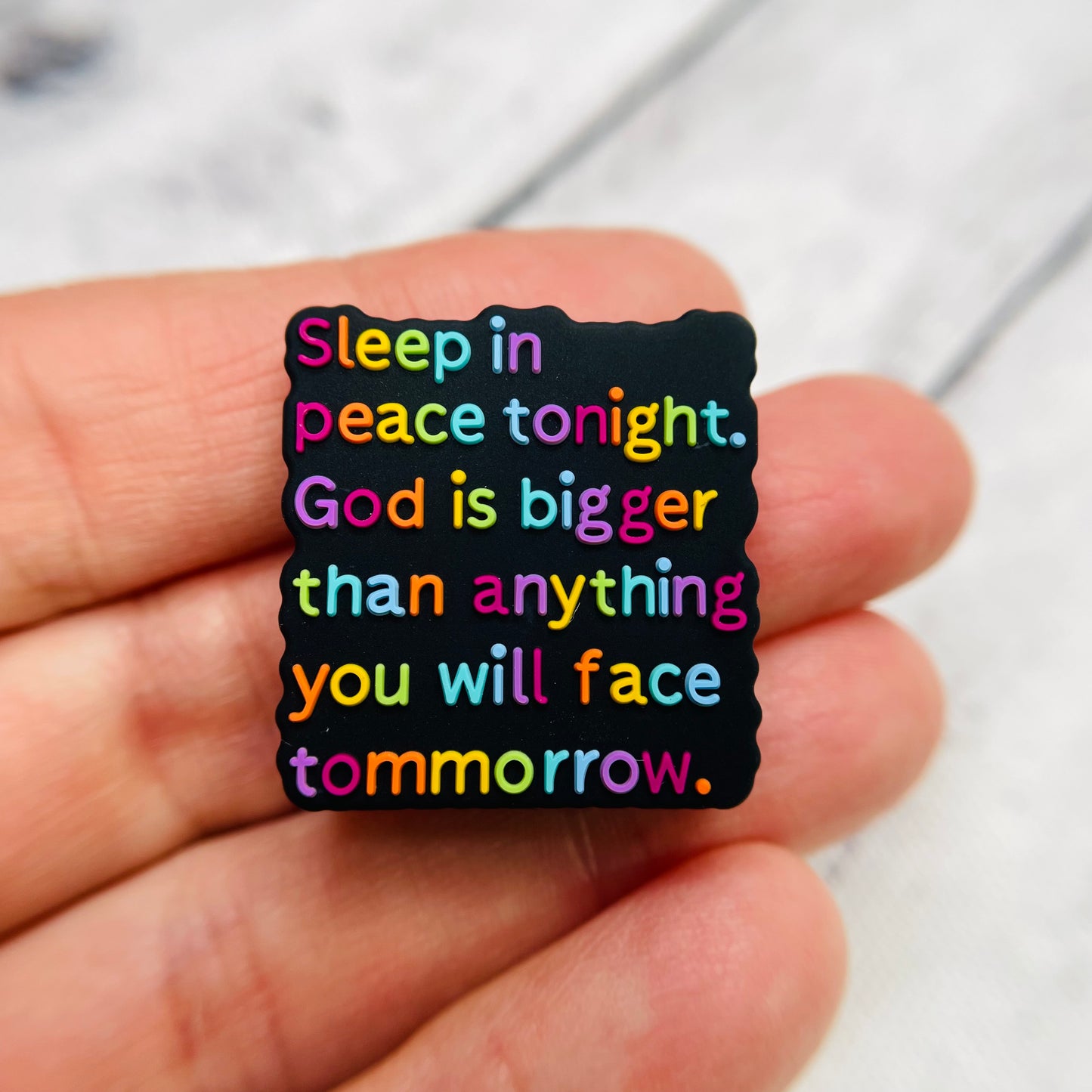 Sleep in Peace Silicone Focal Bead