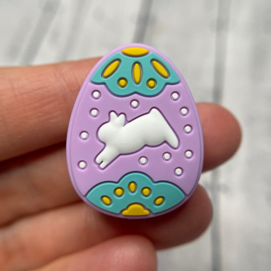 Purple Easter Egg Focal Bead