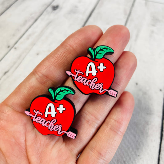 1 A+ Teacher Apple Focal Bead