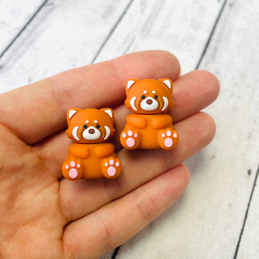 3D Red Panda Silicone Focal Bead