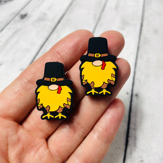 Turkey Gnome Silicone Focal Bead