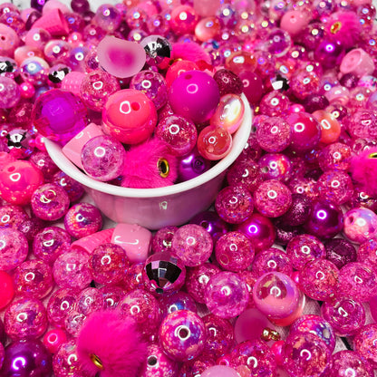 Dark Pink Bead Mix