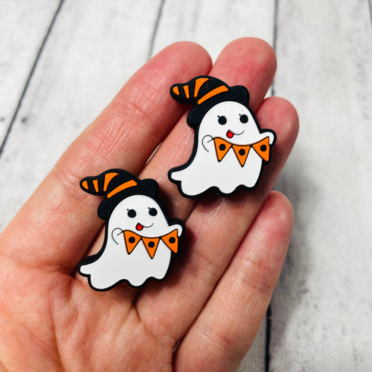 Party Boo Ghost Silicone Focal Bead