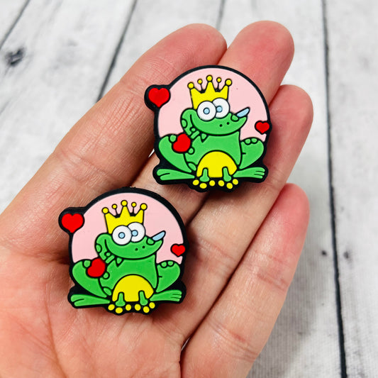 Frog Prince Valentine Silicone Focal Bead