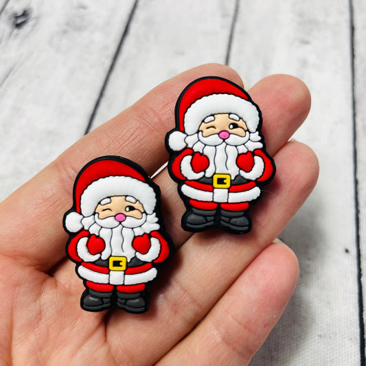 Cute Santa Silicone Focal Bead