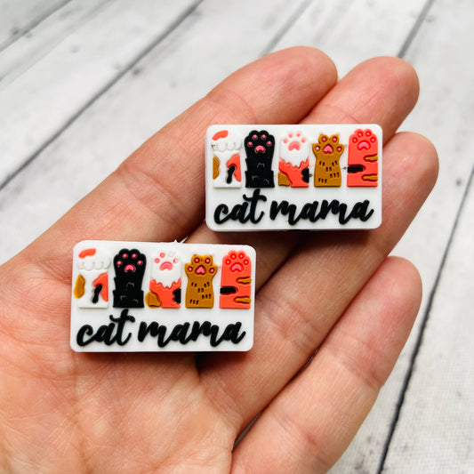 Cat Mama Silicone Focal Bead