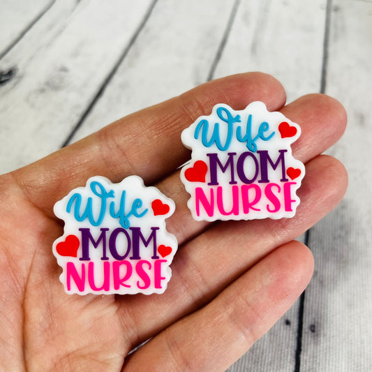 1 Wife Mom Nurse Focal Bead