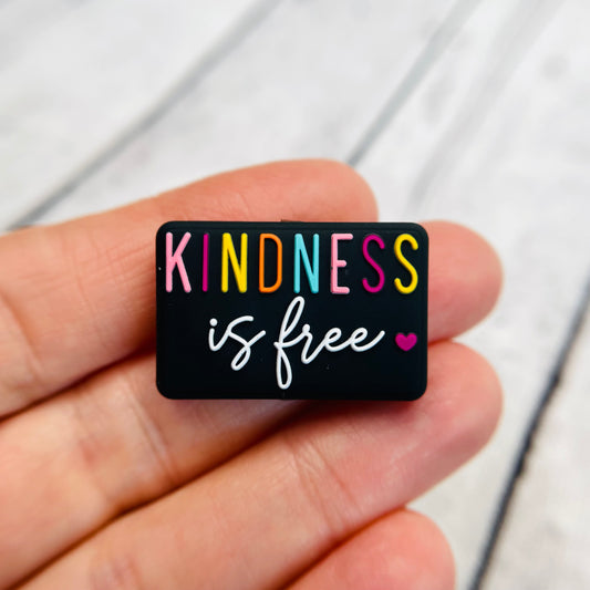 Kindness is Free Silicone Focal Bead