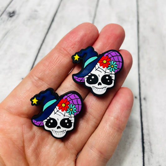 Witchy Skeleton Silicone Focal Bead