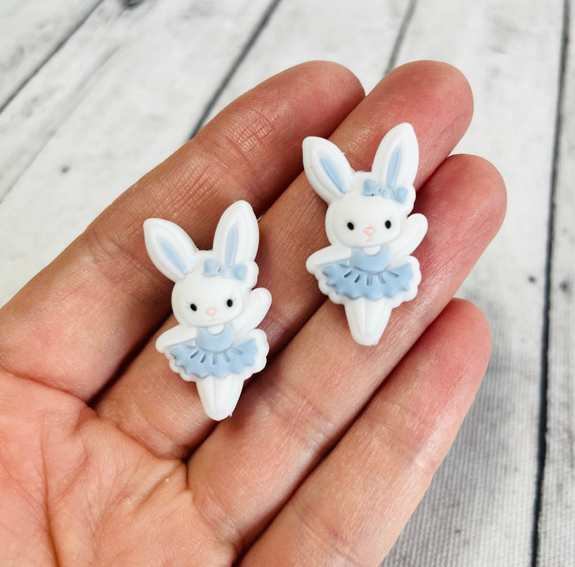 Blue Ballerina Bunny Focal Bead