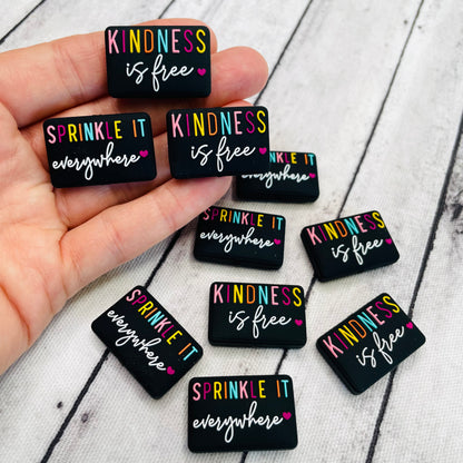 Kindness is Free Silicone Focal Bead