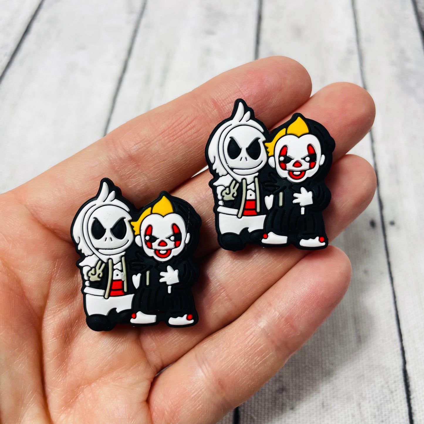 Horror Costume Mixup - Jack & Clown Silicone Focal Bead