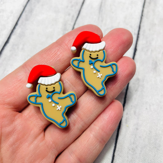 Karate Kick Gingerbread Silicone Focal Bead