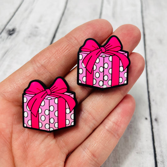 Pink Polka Dot Gift Focal Bead