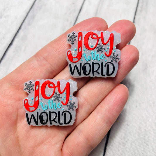 Joy to the World Silicone Focal Bead