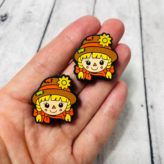 Scarecrow Girl Silicone Focal Bead