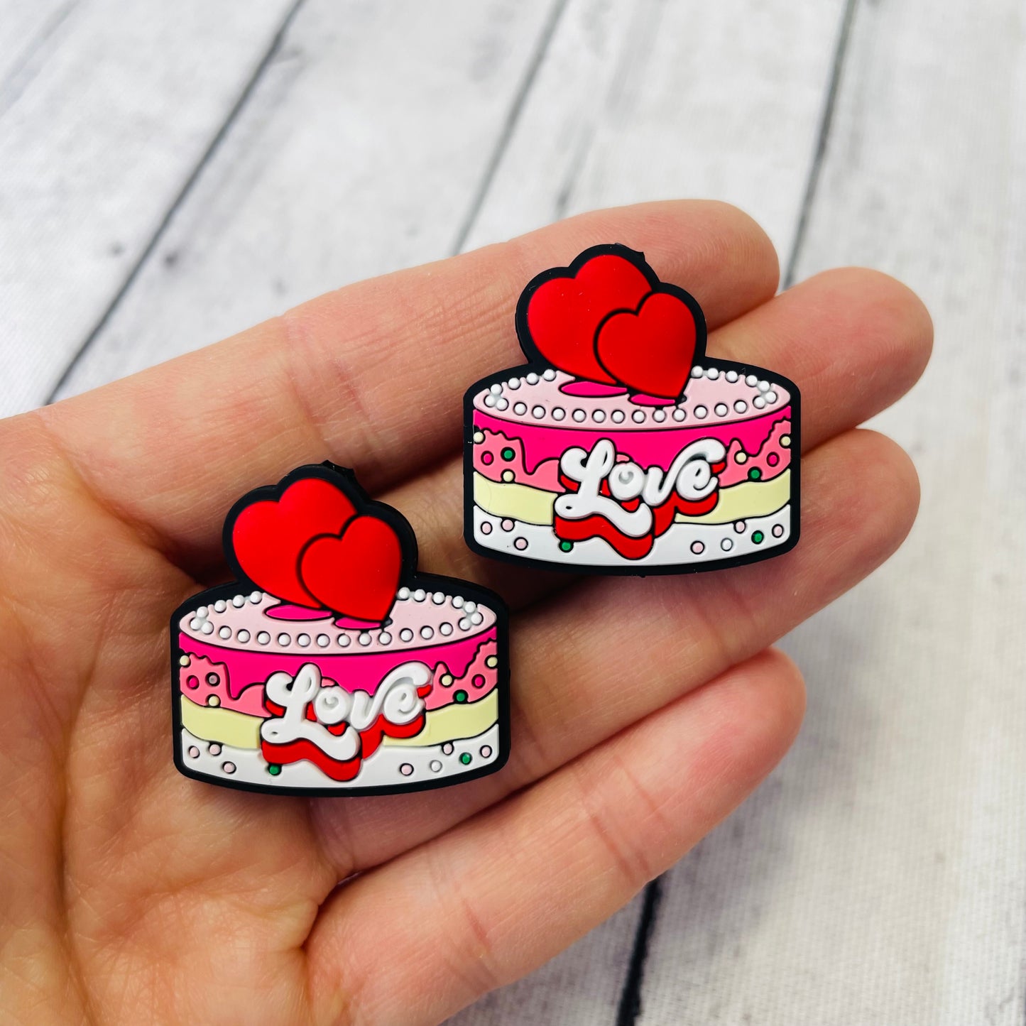 Love Cake Silicone Focal Bead