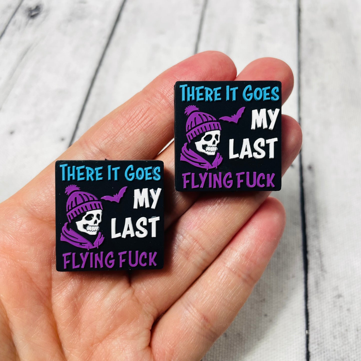 My Last Flying F Skeleton Silicone Focal Bead