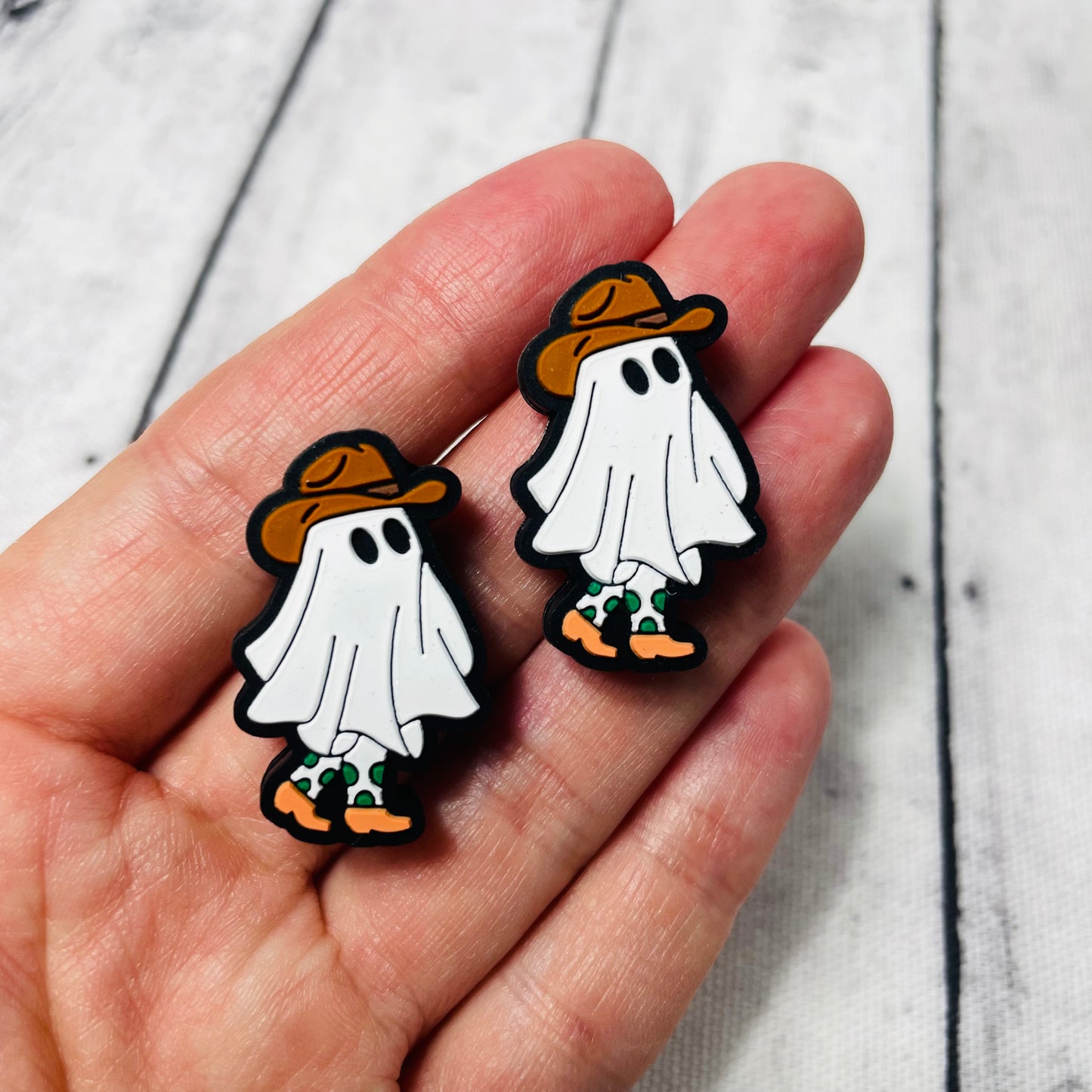 Cowboy Ghost Silicone Focal Bead