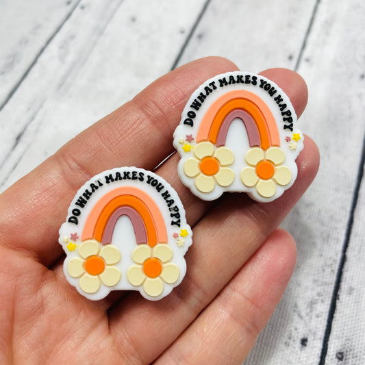 Do What Makes You Happy Rainbow Focal Bead