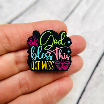 Bless This Mess Silicone Focal Bead