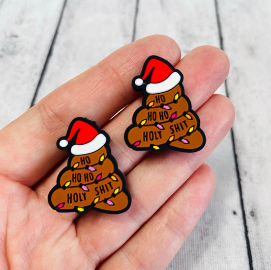 Ho Ho Ho Holy Shit Christmas Silicone Focal Bead