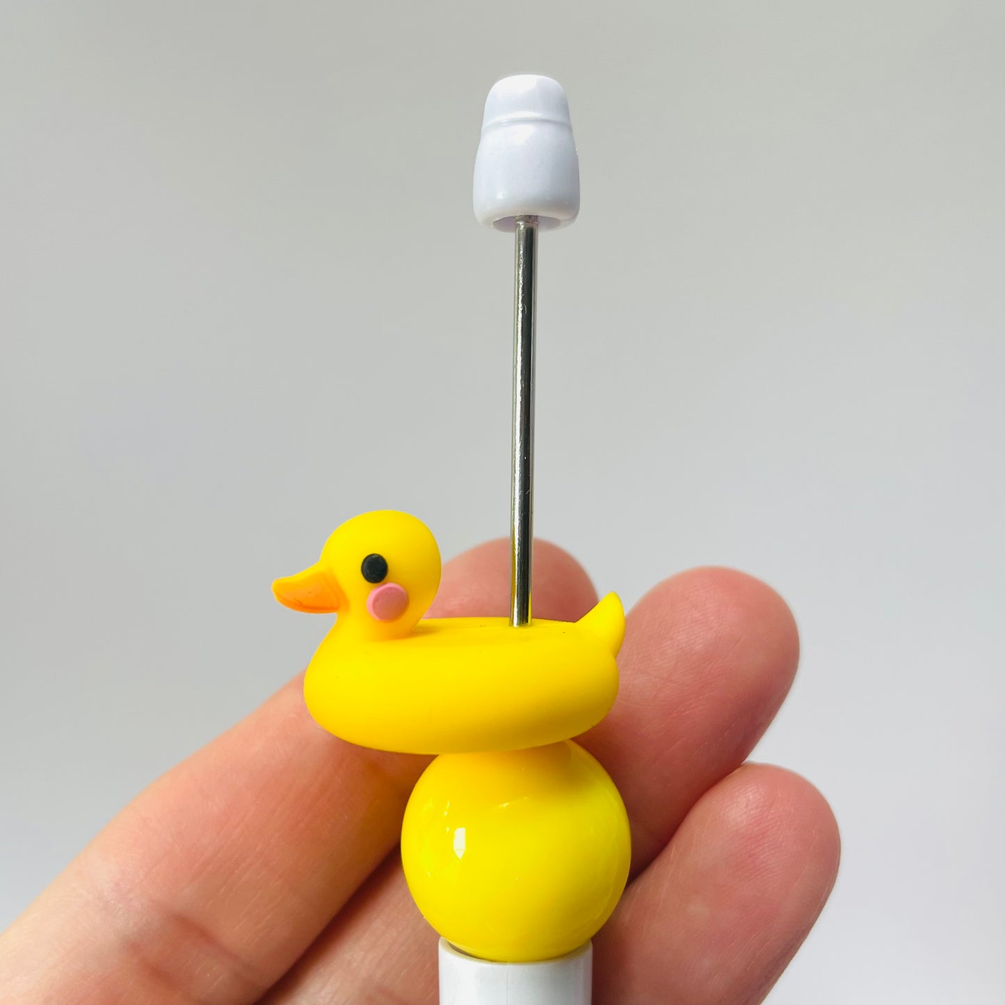 3D Yellow Duck Float Silicone Focal Bead