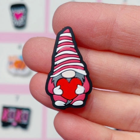 Valentine Gnome Silicone Focal Bead