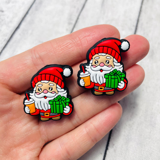 Santa Gift and Pumpkin Latte Silicone Focal Bead